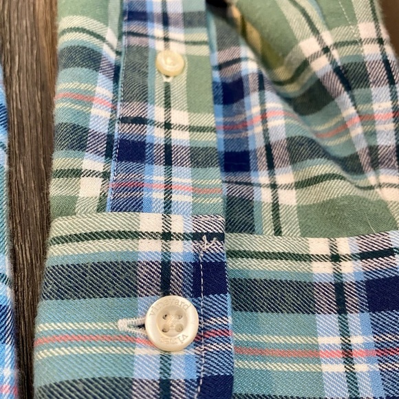 Vineyard Vines Boys Whale Shirt Plaid Long Sleeve Button xl 18 nwot worn once​ - Picture 6 of 8